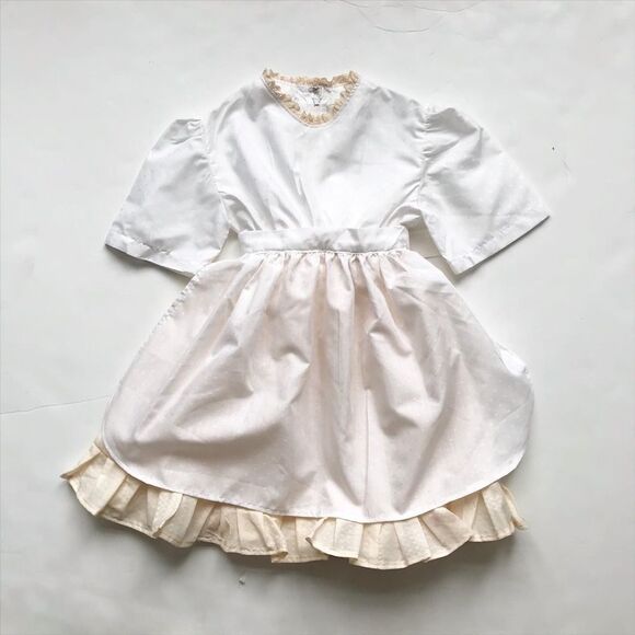 Vintage Adorable Swiss dot apron dress fits 3/4T - Picture 1 of 7